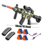 [Foam F1]M416 Full Auto Foam Blaster Gun, with Scope 40 Darts & 2 Magazines