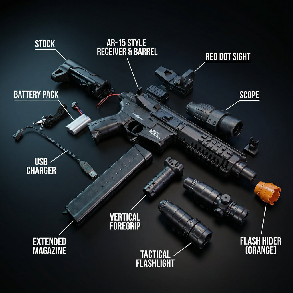 [Mate P1] Full Sets MP9 Black Full Auto & Manual Gel Blaster