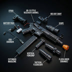 [Mate P1] Full Sets MP9 Black Full Auto & Manual Gel Blaster