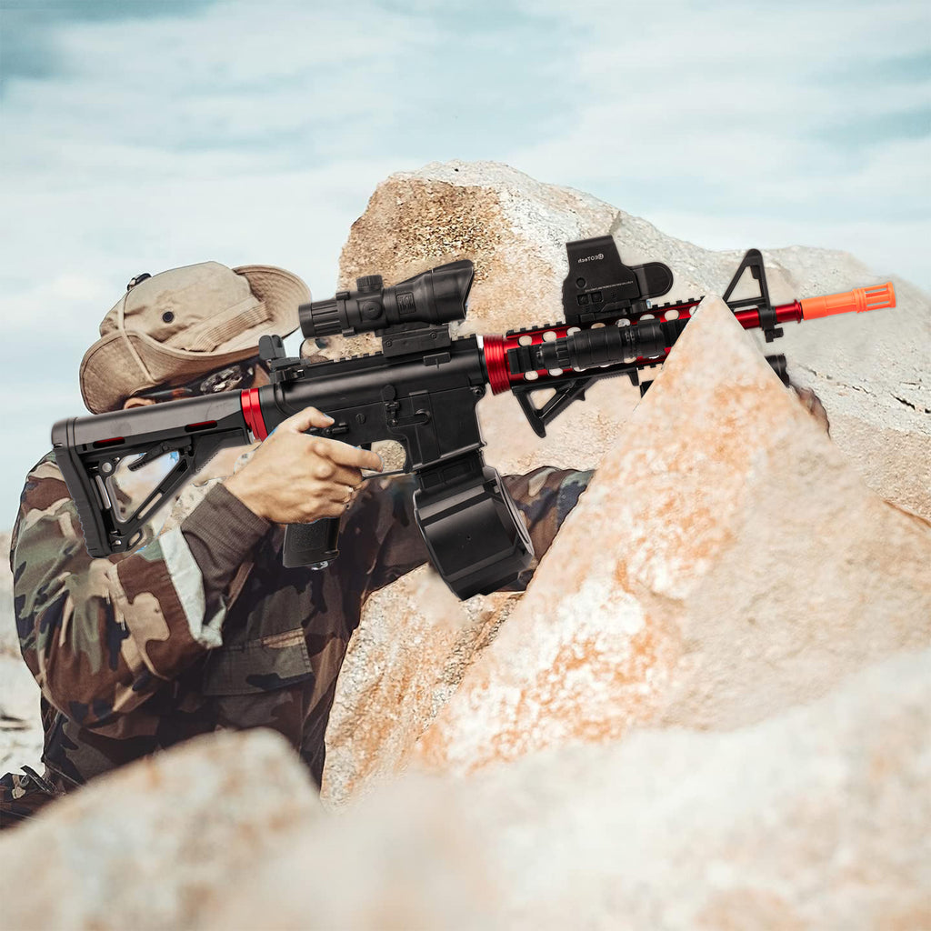 [Mate P4] Full Sets M4A1 Black & Red Full Auto & Manual Gel Blaster