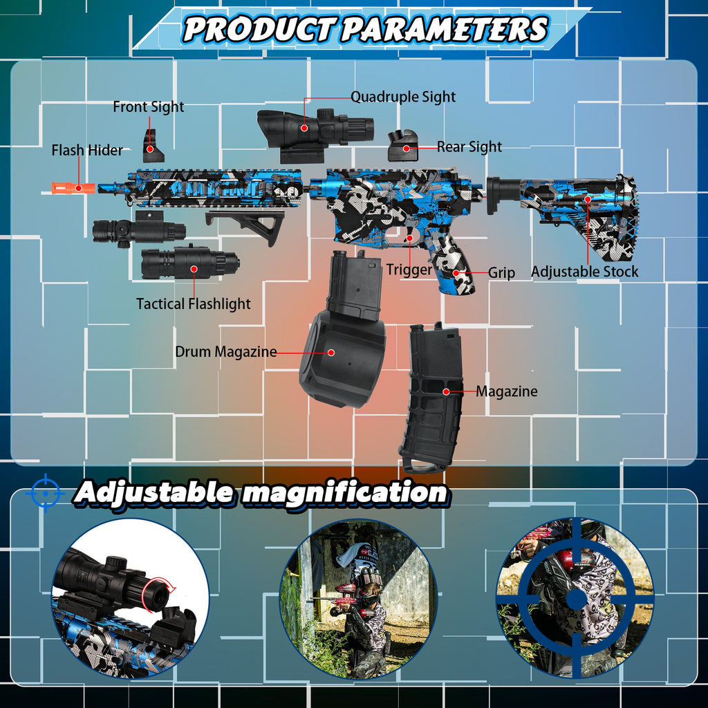 [Mate P3] Full Sets HK416 Blue Full Auto & Manual Gel Blaster
