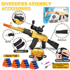 [Foam F2]AK47 Full Auto Foam Blaster Gun, with Scope 40 Darts & 2 Magazines