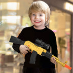 [Foam F2]AK47 Full Auto Foam Blaster Gun, with Scope 40 Darts & 2 Magazines