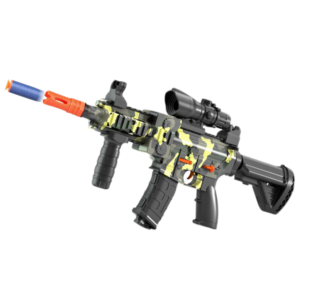 [Foam F1]M416 Full Auto Foam Blaster Gun, with Scope 40 Darts & 2 Magazines